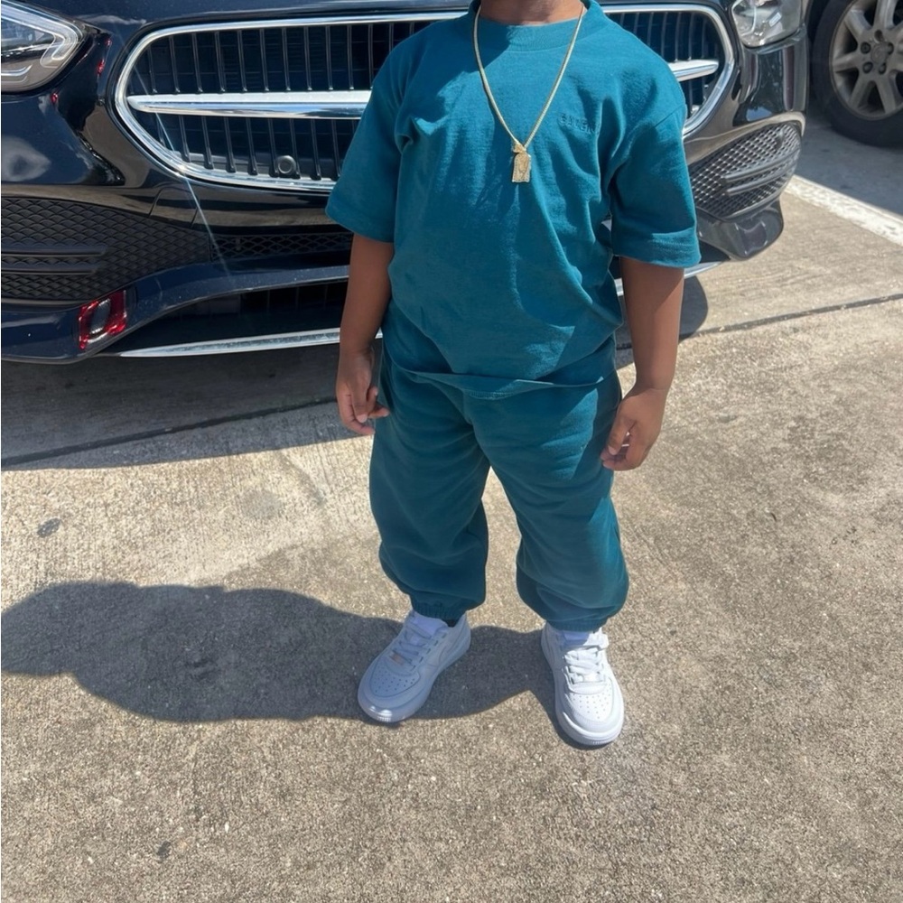 Teal Kids' Tracksuit Set